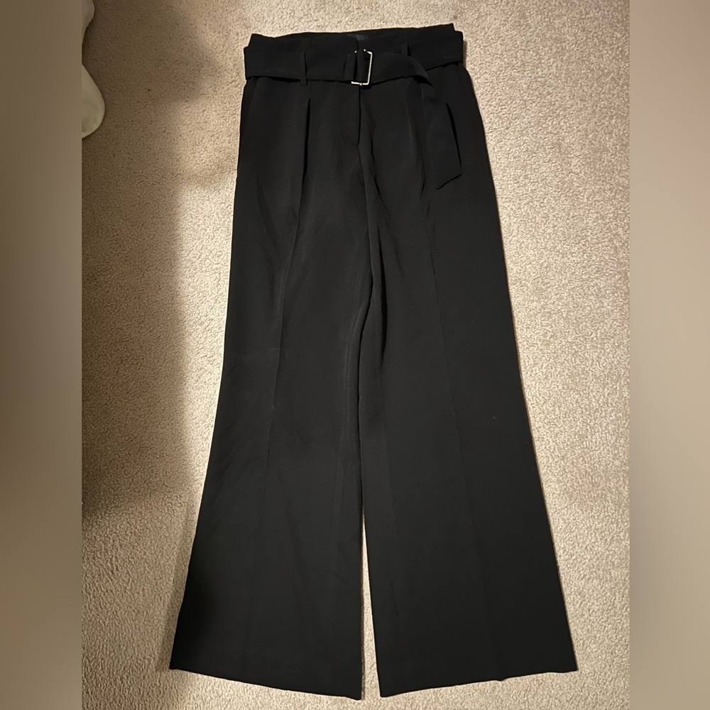 WHBM Black Crepe Wide Leg Trousers - size 6R; New WithOut Tags (NWOT)